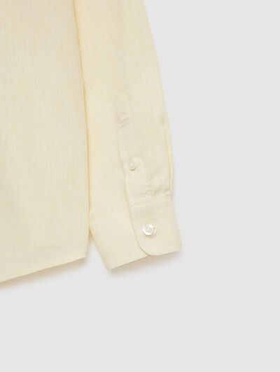 CAMISA LINO C. BOTON KIDS AMARILLO