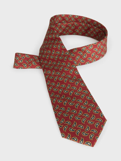 CORBATA PRINTED BURDEOS