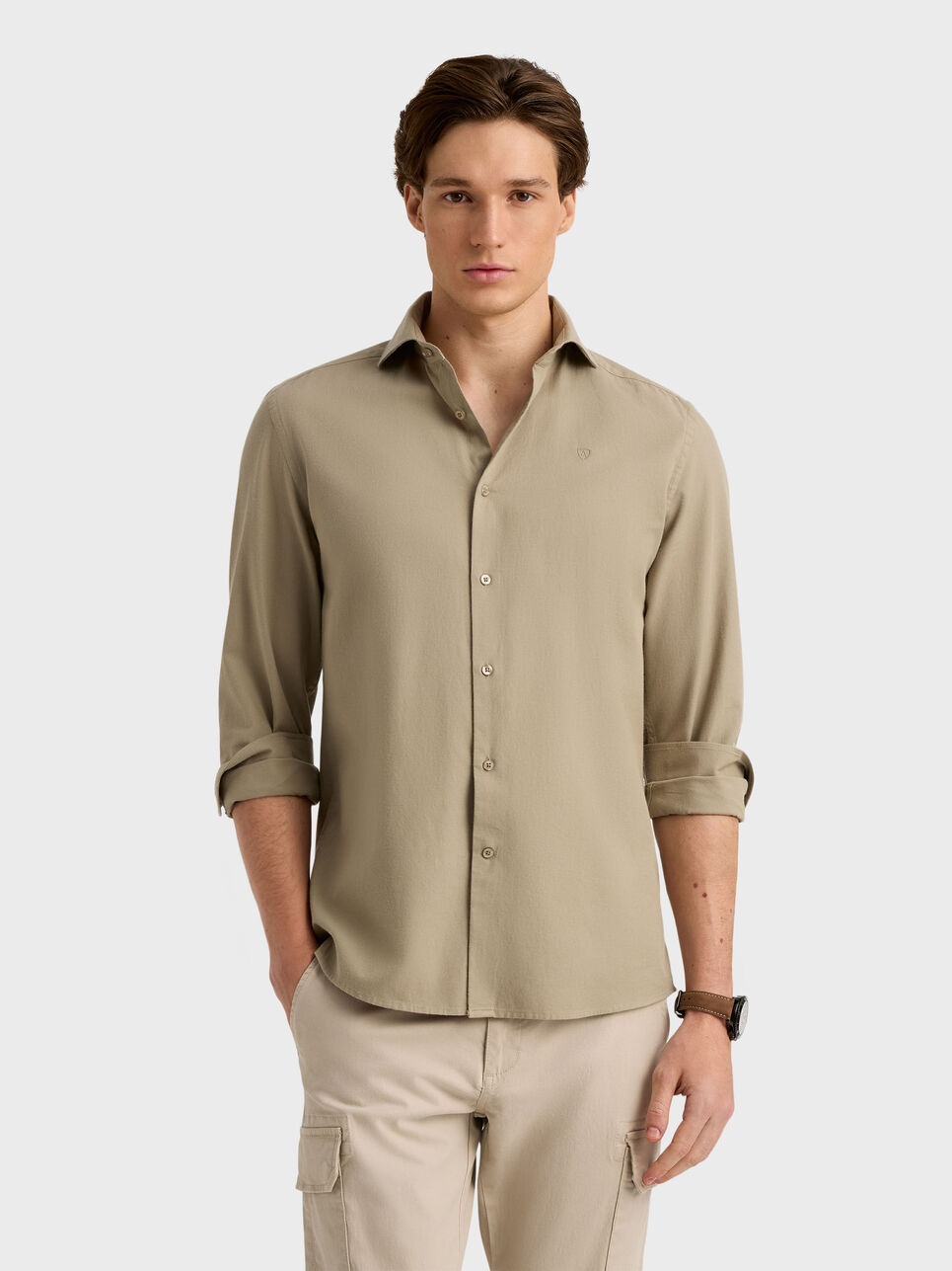 CAMISA TWILL PEACH