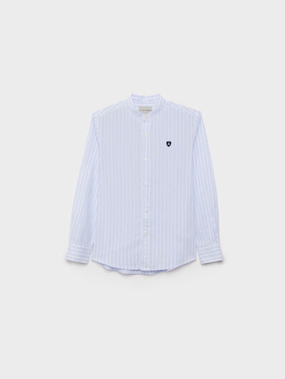 CAMISA LINO MAO KIDS CELESTE