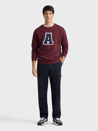 SUDADERA LOGO BURDEOS