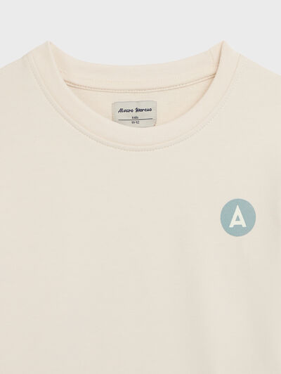 SUDADERA LOGO KIDS BEIGE