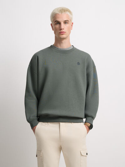SUDADERA BASICA OVERSIZE VERDE