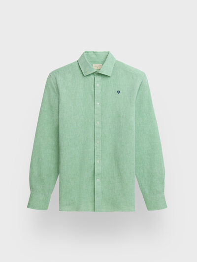 CAMISA LINO CHAMBRAY VERDE
