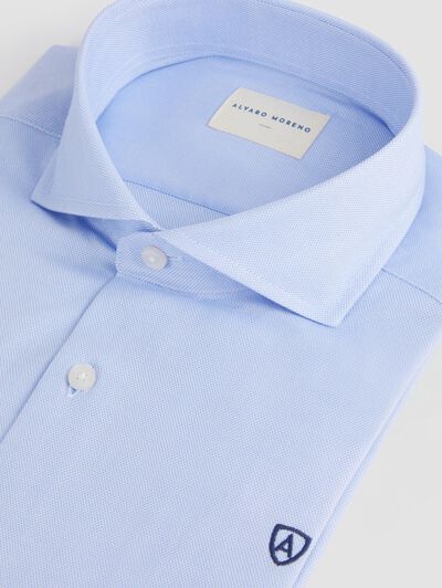 CAMISA VESTIR ESTRUCTURA AZUL