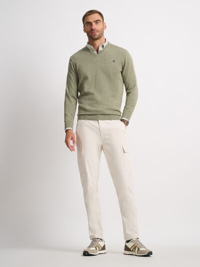 JERSEY V-NECK TRENDY VERDE