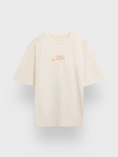 CAMISETA STORIES BEIGE