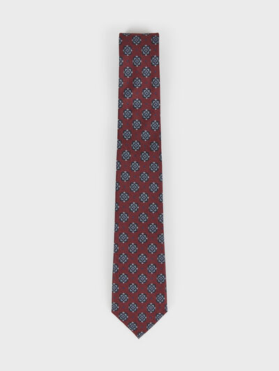 CORBATA PRINTED BURDEOS
