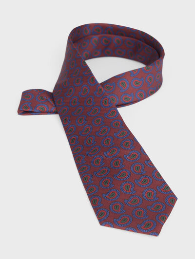 CORBATA PRINTED BURDEOS