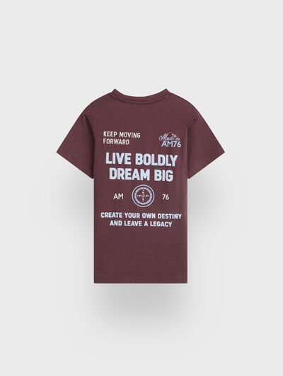 CAMISETA LIVE KIDS BURDEOS