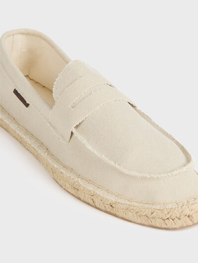 ESPADRILLES MOCASIN CANVAS BEIGE