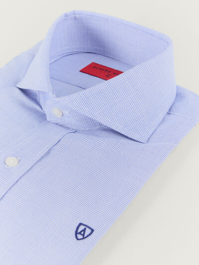 CAMISA VESTIR  MICROGALLO AZUL