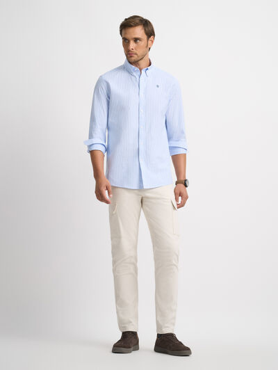 CAMISA OXFORD COMBO AZUL