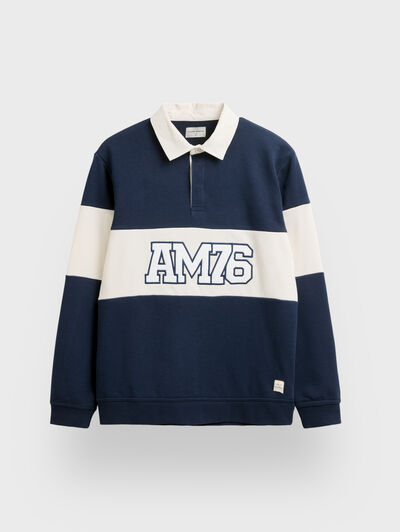 SUDADERA POLO PATCH AZUL MARINO