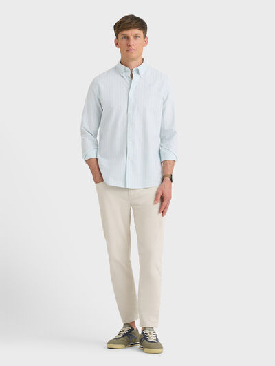 CAMISA OXFORD STRIPES VERDE