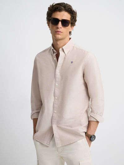 CAMISA OXFORD SOLID CAMEL