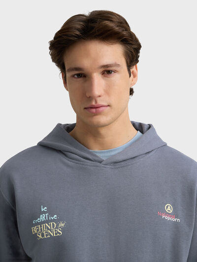 SUDADERA POPCORN AZUL MARINO