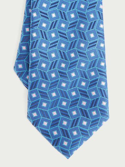 CORBATA JACQUARD MF AZUL MARINO