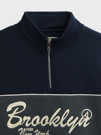 SUDADERA CONTRAST AZUL MARINO