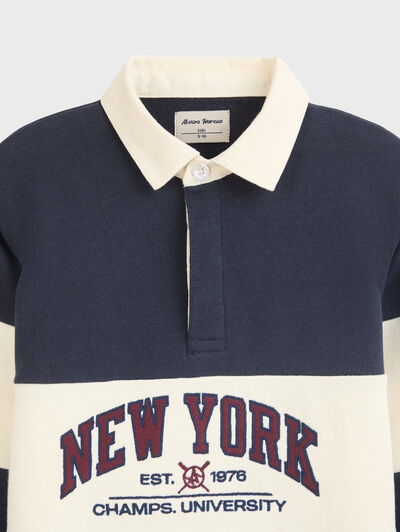 SUDADERA POLO NEW YORK KIDS AZUL MARINO