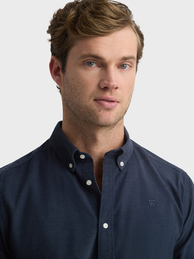 CAMISA MICROPANA AZUL MARINO