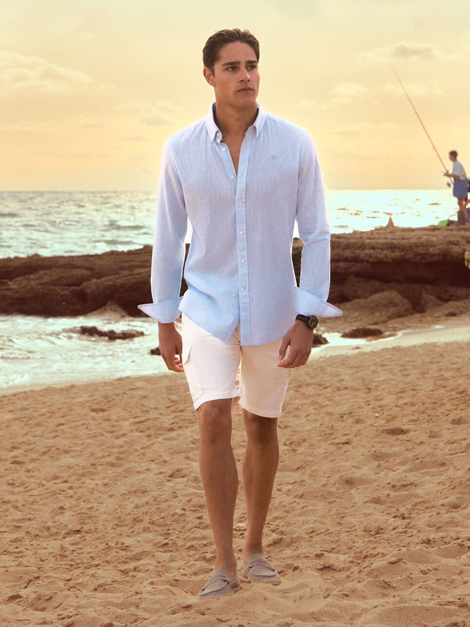 CAMISA LINO C.BOTON