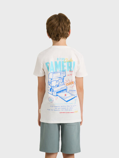 CAMISETA CAMERA KIDS BLANCO
