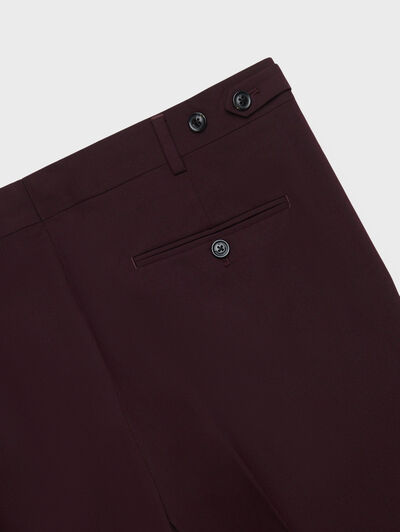 PANTALON DOPPIO PLAIN BURDEOS