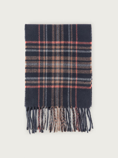 BUFANDA TARTAN AZUL MARINO