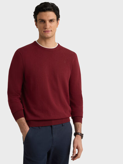 JERSEY ROUND NECK BURDEOS