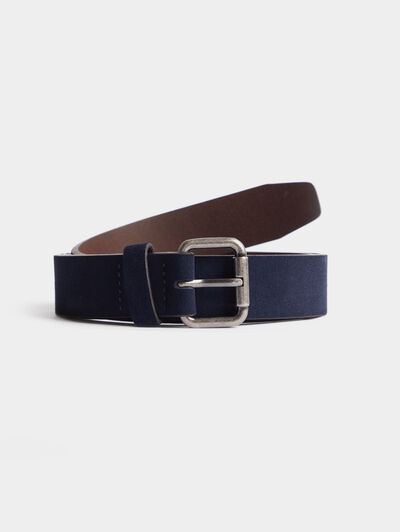 CINTURON SUEDE AZUL MARINO
