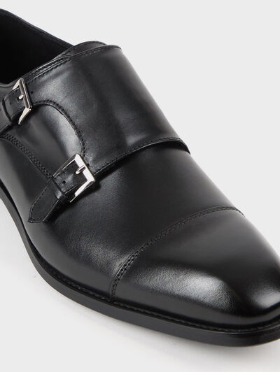 ZAPATOS DOBLE HEBILLA NEGRO