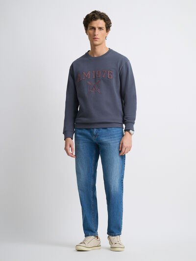 SUDADERA PATCH AZUL