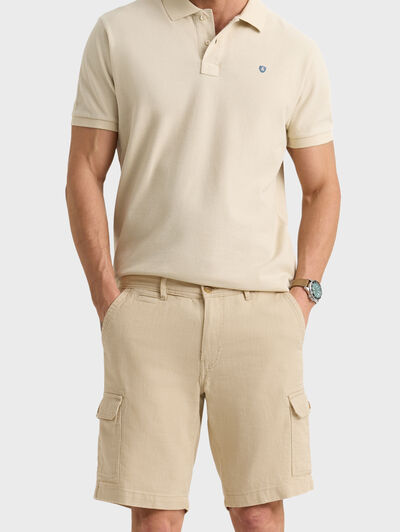 BERMUDA TINTADA CARGO CAMEL