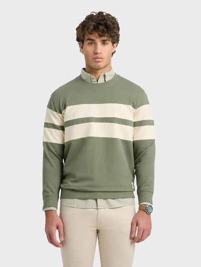 SUDADERA STRIPES VERDE