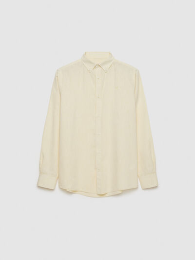 CAMISA LINO C. BOTON AMARILLO