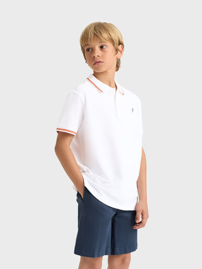 POLO FLAG KIDS BLANCO