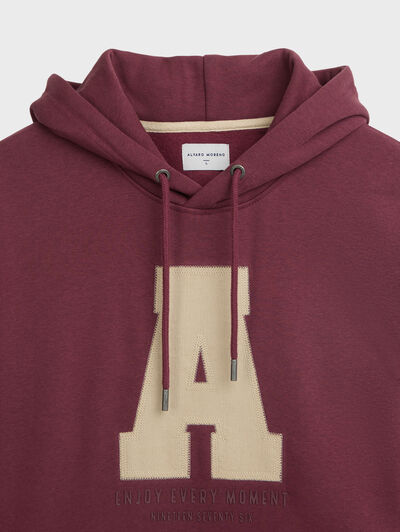 SUDADERA MOMENT BURDEOS