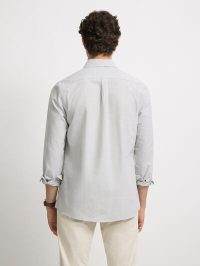 CAMISA OXFORD MIL RAYAS VERDE