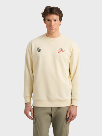 SUDADERA RACE BEIGE