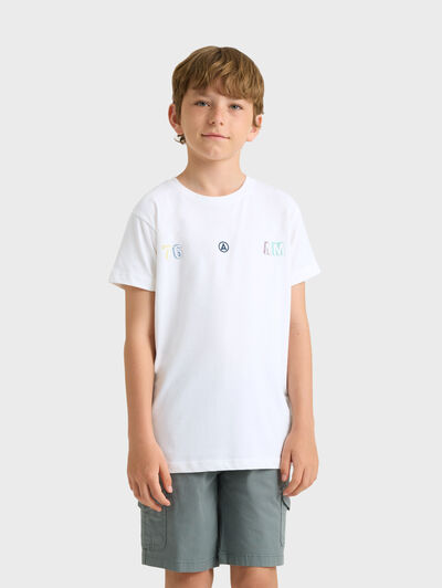 CAMISETA LETTERS KIDS BLANCO