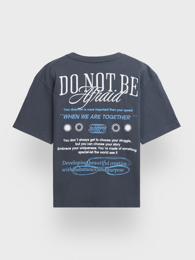 CAMISETA AFRAID AZUL MARINO