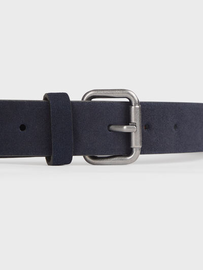 CINTURON SUEDE AZUL MARINO