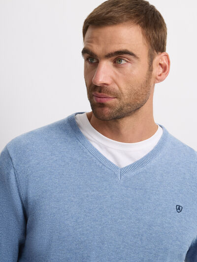 JERSEY V-NECK TRENDY CELESTE