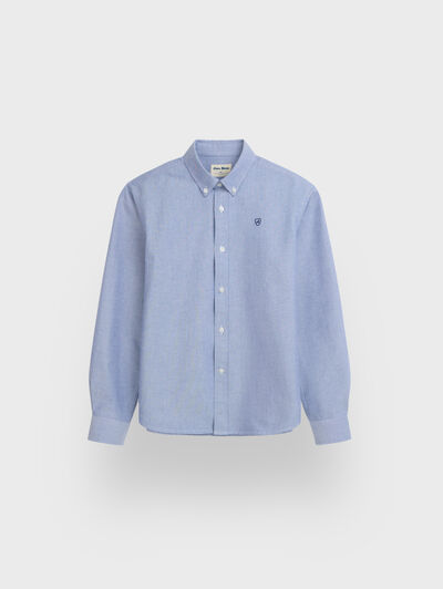 CAMISA OXFORD SOLID KIDS AZUL MARINO