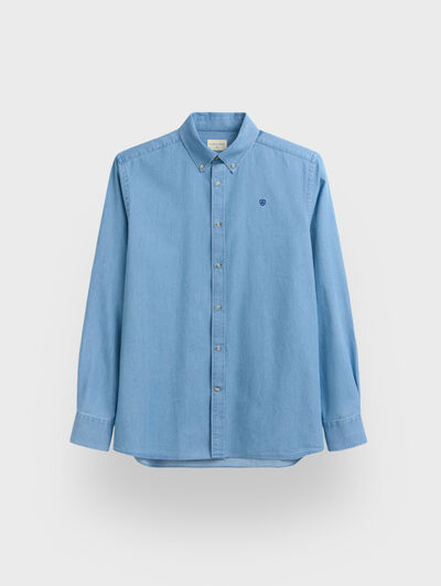CAMISA DENIM BUTTON DOWN CELESTE