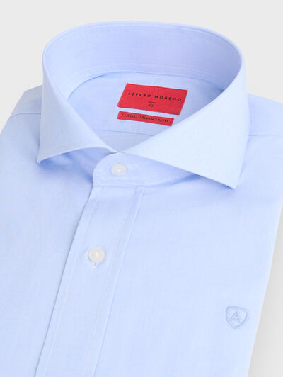 CAMISA ERIK FIL A FIL CELESTE