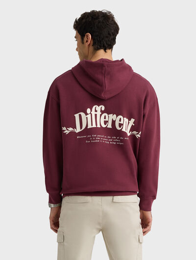 SUDADERA UNIQUE BURDEOS