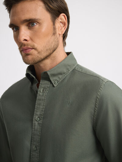 CAMISA OXFORD DYE VERDE