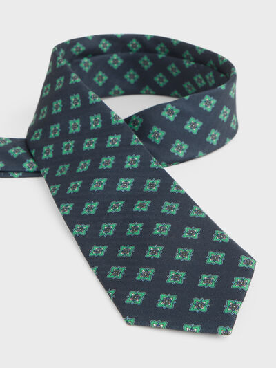 CORBATA PRINTED AZUL MARINO